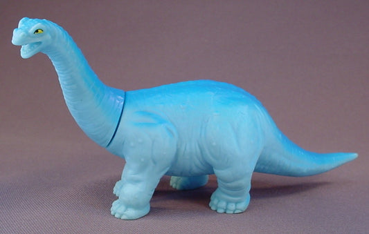 Playskool Definitely Dinosaurs Apatosaurus Blue Dinosaur, 6 1/2 Inches Long, The Head Moves, Vinyl, 1988 Wendy's