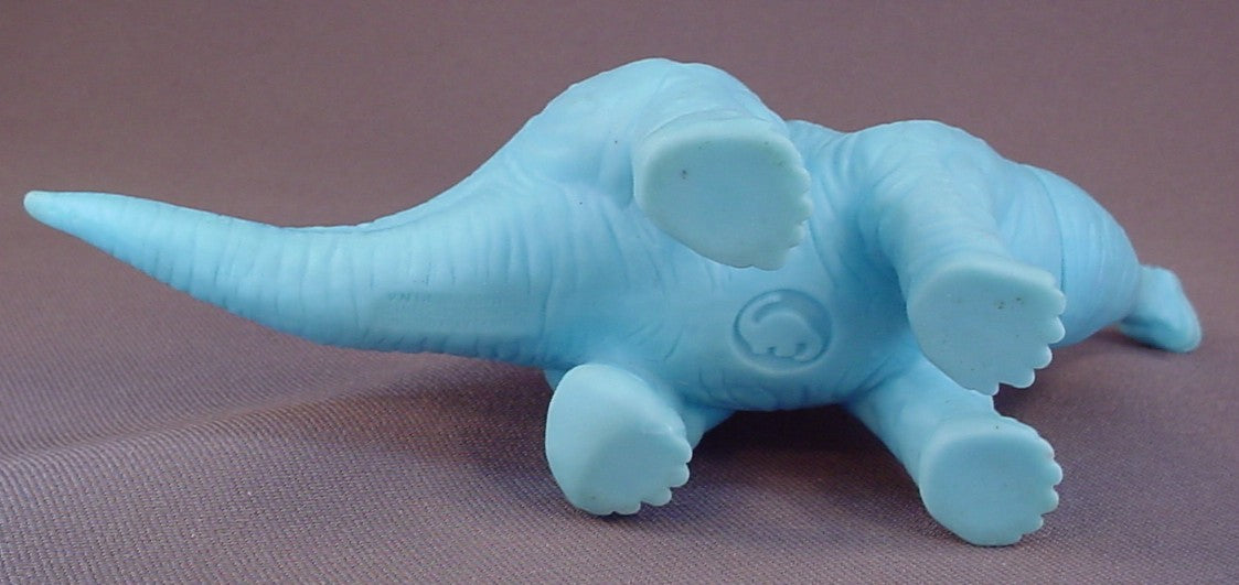 Playskool Definitely Dinosaurs Apatosaurus Blue Dinosaur, 6 1/2 Inches Long, The Head Moves, Vinyl, 1988 Wendy's