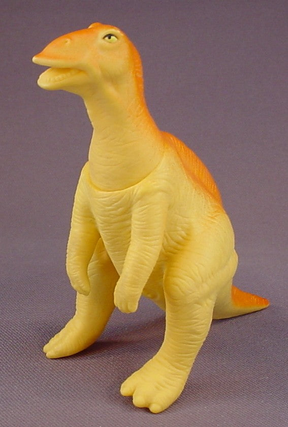 Playskool Definitely Dinosaurs Anatosaurus Orange Dinosaur, 4 Inches Tall, The Head Moves, Vinyl, 1988 Wendy's