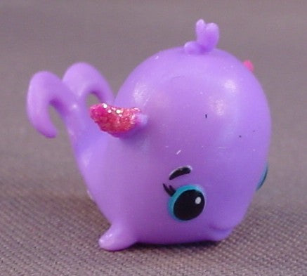 Hatchimals Purple Whale With Pink Glittery Fins Figure, 1 Inch Long, Colleggtibles, Season 1, Rare, Lilac Lake Swhale