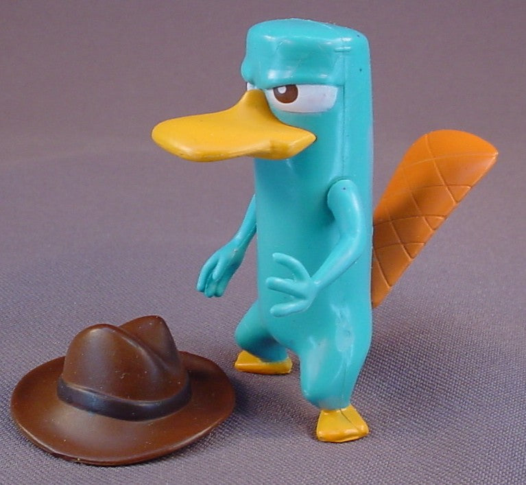 Disney Phineas & Ferb Perry The Platypus PVC Figure, Has His Hat, 2 7/8 Inches Tall, Jakks Pacific