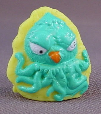 Trash Pack Trashies Turquoise & Yellow Oozy Octopus, Series 6, Eggs-Cavated Trashies, Rare, Moose