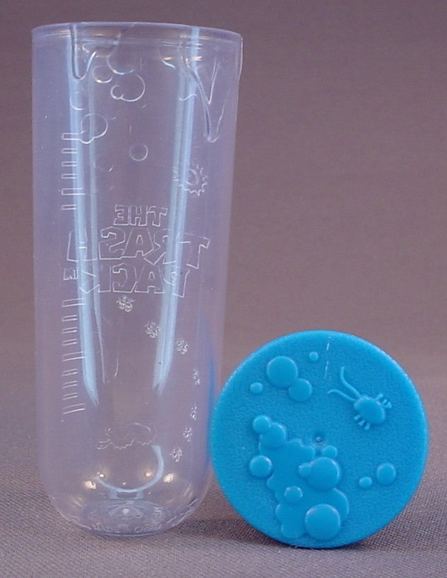 Trash Pack Trashies Clear Test Tube Container With A Removable Blue Lid, 3 1/2 Inches Tall, 2013 Moose