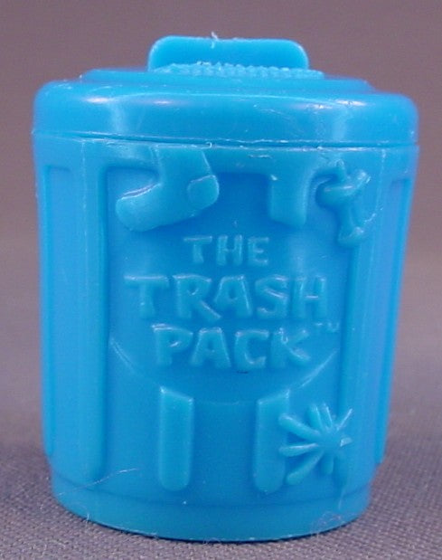 Trash Pack Trashies Blue Garbage Can Container With A Lid That Opens, 1 1/2 Inches Tall, 2011 Moose
