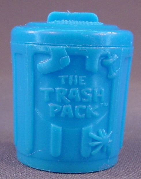 Trash Pack Trashies Blue Garbage Can Container With A Lid That Opens, 1 1/2 Inches Tall, 2011 Moose