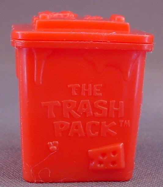 Trash Pack Trashies Red Recycling Bin Or Garbage Can Container With A Lid That Opens, 1 1/2 Inches Tall, 2011 Moose