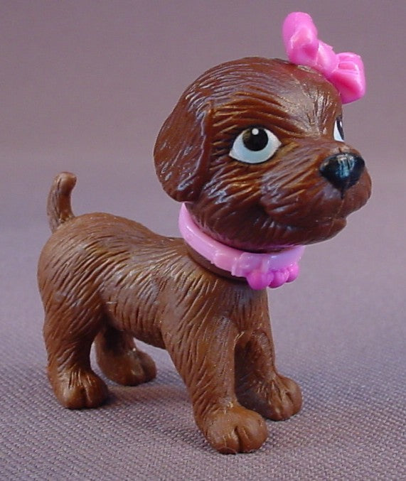 Barbie Luv Me Taffy Dog Dark Brown Puppy With A Magnet In The Nose, 1 1/2 Inches Tall, Replacement, 2008 Mattel