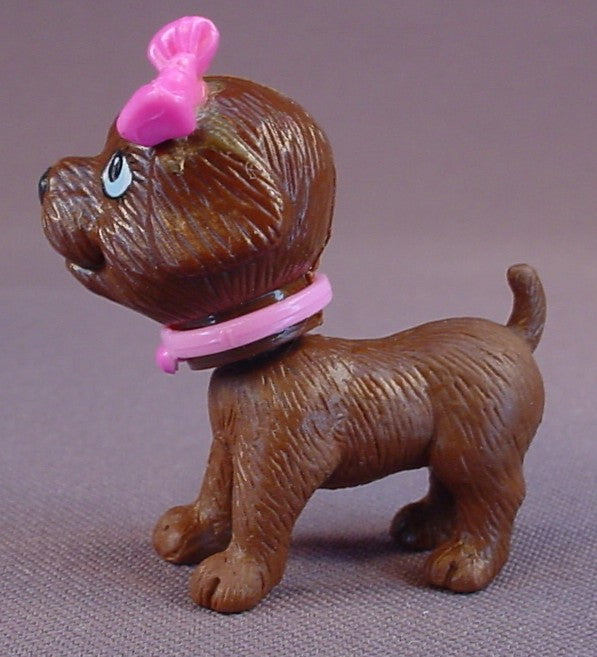 Barbie Luv Me Taffy Dog Dark Brown Puppy With A Magnet In The Nose, 1 1/2 Inches Tall, Replacement, 2008 Mattel