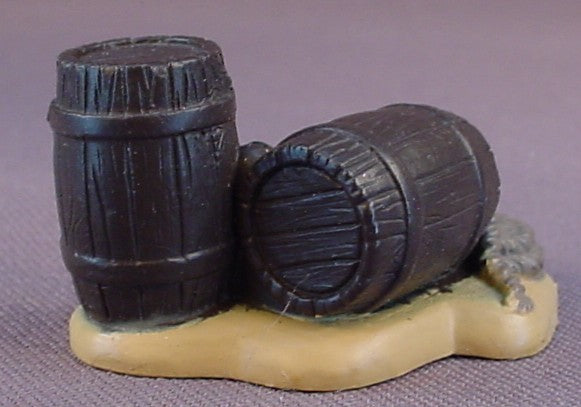 Safari Ltd Pirate PVC Figures Lot, Pirate Skeleton, Pirate Ship, Barrels Rope & Cannonballs On A Base That Is 1 3/4 Inches Long