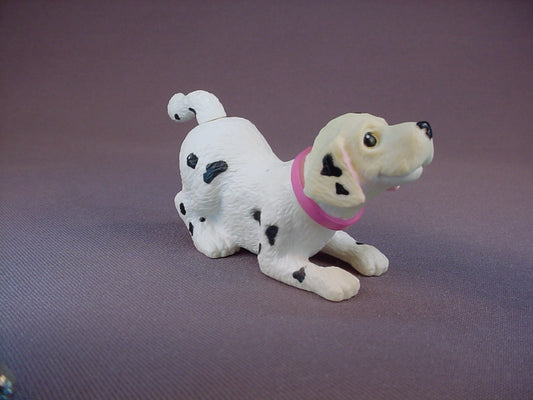 Barbie Bobbin Bow Wows Dalmatian Bobblehead Puppy Dog, The Head Is A Bit Yellowed, Bobble Head, Nodder, #67388, 2001 Mattel