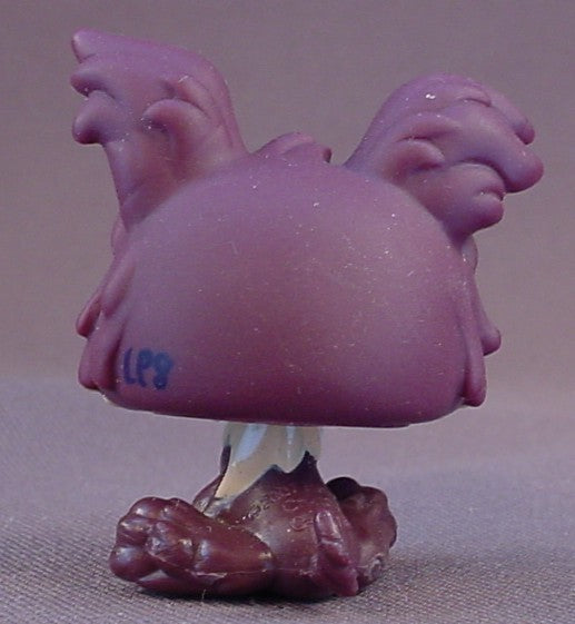Littlest Pet Shop #1473 Blemished Dark Purple & Cream Yorkie Puppy Dog With Blue Eyes, Yorkshire Terrier, LPS, 2007 Hasbro
