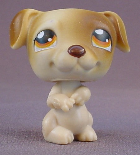 Littlest Pet Shop #109 Blemished Brown & Tan Jack Russell Terrier Puppy Dog With Orange Brown Eyes, 3 Pks, Seaside Celebration 1