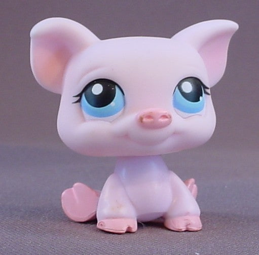 Littlest Pet Shop #87 Blemished Light Pink Pig With Blue Eyes, Pet Pairs, Target Exclusive Singles, LPS, 2005 2006 2007 Hasbro
