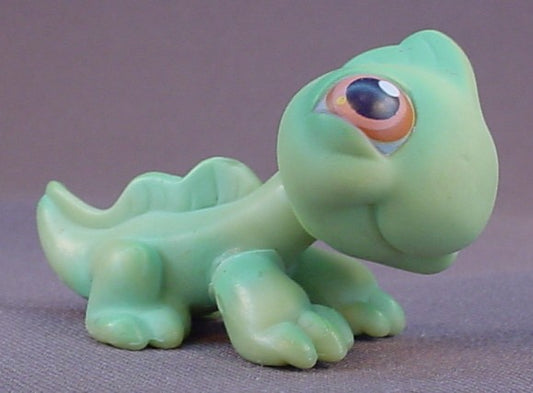 Littlest Pet Shop #29 Blemished Pale Green Iguana With Brown Eyes, Singles, Spring Tubes 2006, LPS, 2004 Hasbro