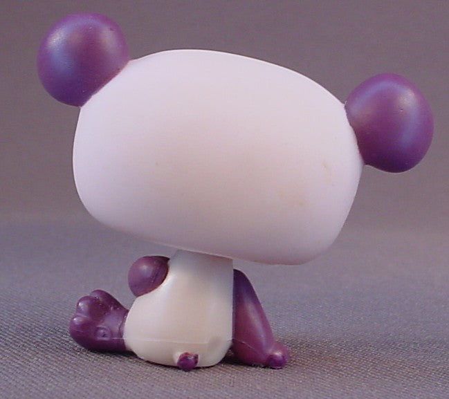 Littlest Pet Shop #1305 Blemished Lavender Panda Bear With Dark Purple Ears & Green Eyes, LPS, 2007 Hasbro