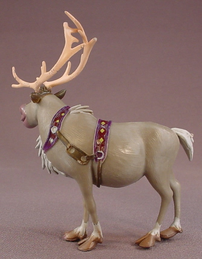 Disney Frozen Movie Sven The Reindeer PVC Figure, 3 1/2 Inches Tall, Has Bendy Antlers And Legs, The Legs Are Quite Bendy So He Doesn't Stand All That Great