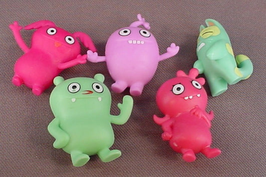 Ugly Dolls Movie Set Of 5 PVC Figures, The Tallest Is 1 5/8 Inches Tall, 2018 Hasbro