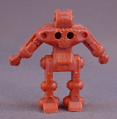 Arco Rogun Pair Of Brown Space Robot Figures, 1 1/2 Inches Tall, Vintage, 1983 Arco