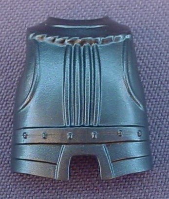 Playmobil Dark Gray Fat Body Style Breastplate Armor, 3890 6004, Grey, 30 02 2520