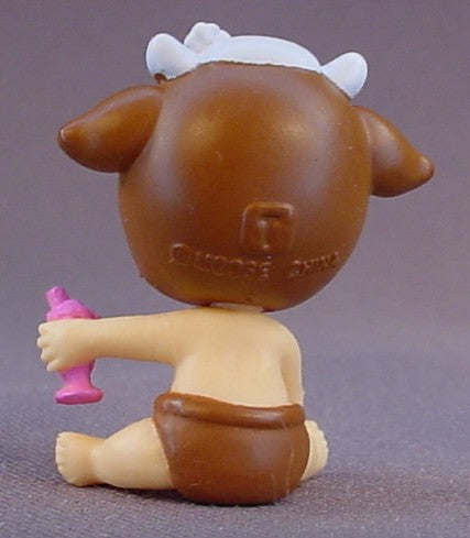 Baby Twozie Earl Figure With A Pink & Brown Cow Hat, Two Cool Ice Cream Cart, 2016-2017 Moose, Twozies, The Head Turns, Doll