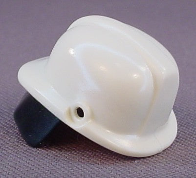 Playmobil White Modern Firefighter Helmet With A Black Neck Guard, Fireman, 3128 3175B 3176 3177