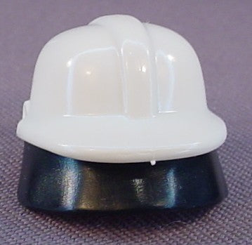 Playmobil White Modern Firefighter Helmet With A Black Neck Guard, Fireman, 3128 3175B 3176 3177