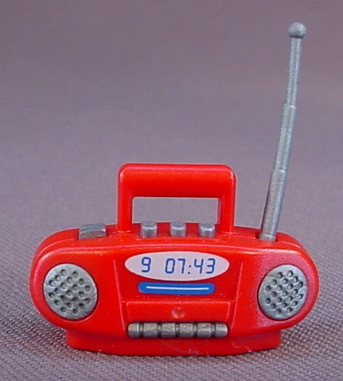 Playmobil Red Radio With Red Front & Back Pieces And Gray Center Piece With Antenna, 3011 3234