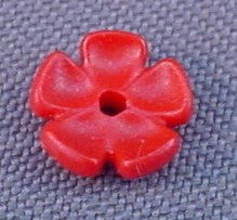 Playmobil Red Flower Blossom With 5 Curved Petals, 3015 3097 3117 3120 3175A 3175B 3186 3200 3205