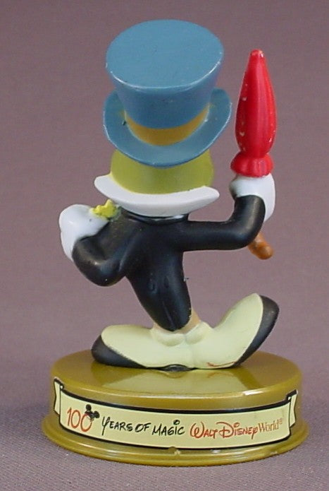 Disney 100 Years Of Magic Jiminy Cricket PVC Figure On A Base, Walt Disney World, Pinocchio Movie