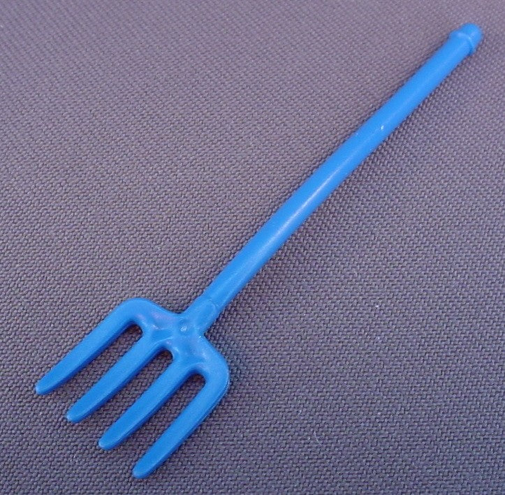 Playmobil Blue Pitchfork With 4 Tines Tool, Pitch Fork, 3255 4131 4143 4190 4344 4480 4852 5005 5276