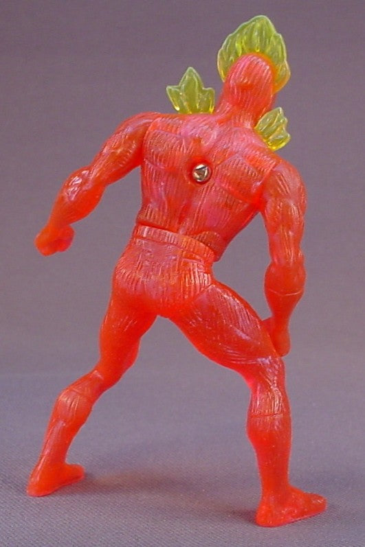 Fantastic Four The Human Torch Figure, 4 Inches Tall, 1996 McDonalds, The Arms Move & It Swivels