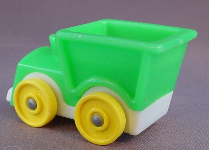 Fisher Price Vintage Green Train Engine, Yellow Wheels, 656 Play Family Little Riders