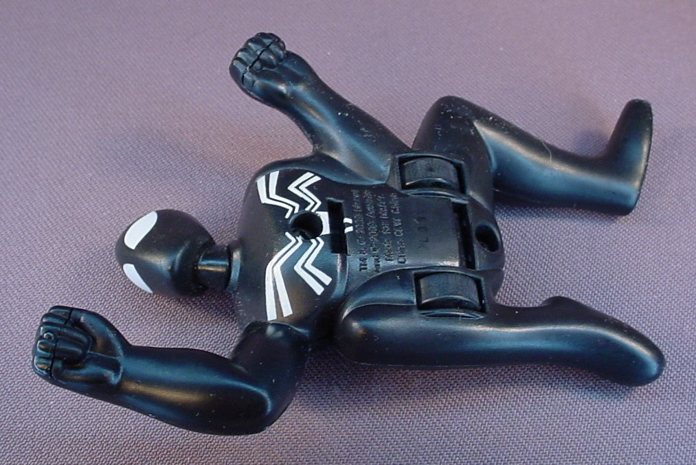 Spider-Man Spectacular Animated Spiderman Crawling Figure Toy, 4 1/2 Inches Long, Has A Pull Back Motor, It Weaves As It Rolls Along, Dark Spider-Man, 2009 McDonalds