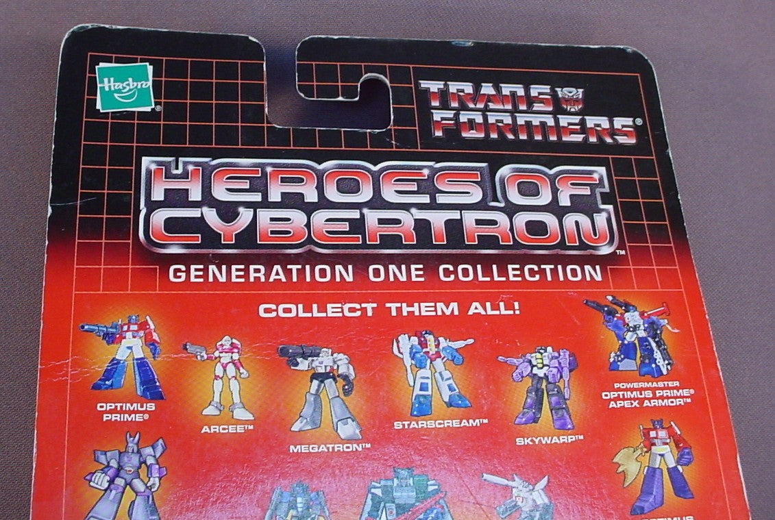 Transformers Heroes Of Cybertron Autobot Wheeljack Figure In The Original Sealed Package, Generation One Collection, 2001 Hasbro, #4 With The Right Arm Of Fortress Maximus