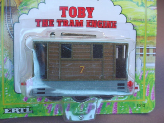 Thomas The Tank Engine Toby The Train Engine In The Original Sealed Package, Shining Time Station, Die-Cast Metal, 1992 Ertl, 1012-72FO, About 3 1/4 Inches Long, Vintage