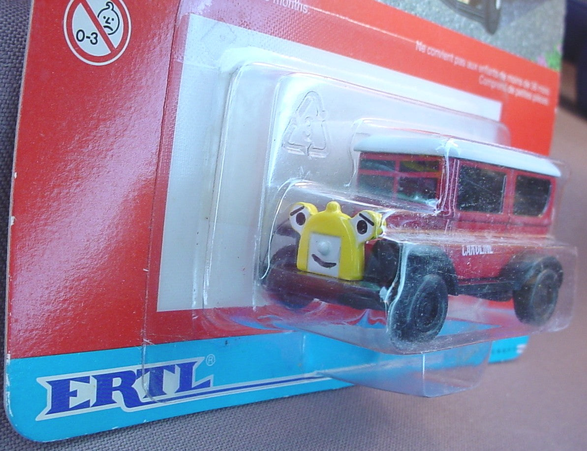 Thomas The Tank Engine And Friends Caroline Car In The Original Sealed Package, 1997 Ertl, #51, 4006-7HB, Die-Cast Metal, About 2 1/2 Inches Long, Diecast Metal, Vintage