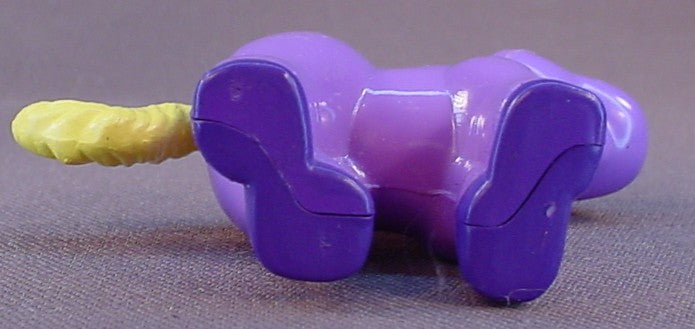 Itzy Bitzy Pals Purple Horse With A Yellow Mane And Tail, Press The Head Or Tail To Move The Other, 2 1/4 Inches Tall, Vintage, 1993 Talentoy Factory