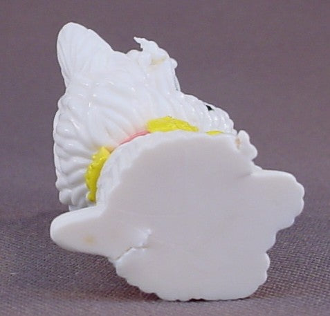 Barbie My Scene White Yorkie Puppy Dog PVC Pet Figure For A Kennedy Doll, 2 1/8 Inches Tall, Mattel