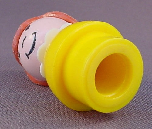 Fisher Price Vintage Girl, Yellow Plastic Body, Light Brown Wavy Hair, 141 677 680 916 2357 2453