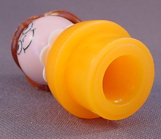 Fisher Price Vintage Girl With Brown Hair & Glasses, White Collar, Orange Body, 2550 School