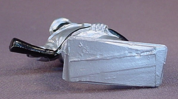 Firefighter PVC Figure Dressed In A Silver Suit, 2 1/4 Inches Tall, Airport Or Racetrack Crash Crew, Vintage, 1970S, Pioneer, Fireman, Race Track