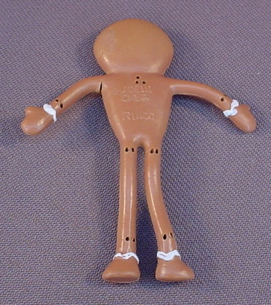 Gingerbread Man Bendy Figure, 2 3/4 Inches Tall, 1970's Or 1980's, Vintage, RINCO, Rhode Island Novelty Company