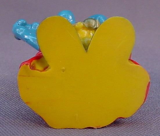 Emperor Smurf Wearing A Gold Hat And Holding A Mushroom Scepter PVC Figure, #20046, 1978 Peyo Schleich, W. Germany, Smurfs, Vintage, Figurine