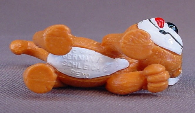 Sneaky Azrael Cat PVC Figure, Gargamel's Pet, Unpainted Variation, No Nick In The Right Ear, Light Orange, #20411, 1992 Peyo Schleich, Germany, Smurfs, Vintage, Figurine