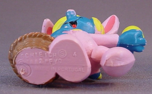 Smurfette In A Pink Easter Bunny Suit PVC Figure, #20497, 1983 Peyo Schleich, Made In Portugal, Smurfs, Vintage, Figurine
