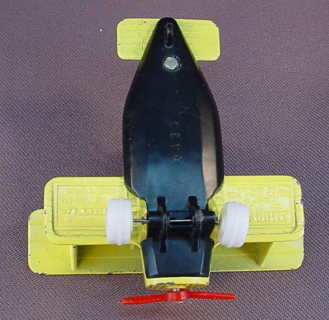 Aero-Smurf Flying A Diecast Metal Biplane Airplane, Smurfs, Vintage, Figurine, Die-Cast, 1982 The ERTL Co., Wallace Berrie & Co., China