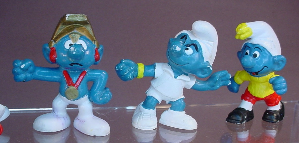 Lot Of 12 Vintage Smurf PVC Figures, They Are All Missing Their Removble Parts Or Accessories, Peyo Schleich, West Germany, Smurfs, Vintage, Figurine
