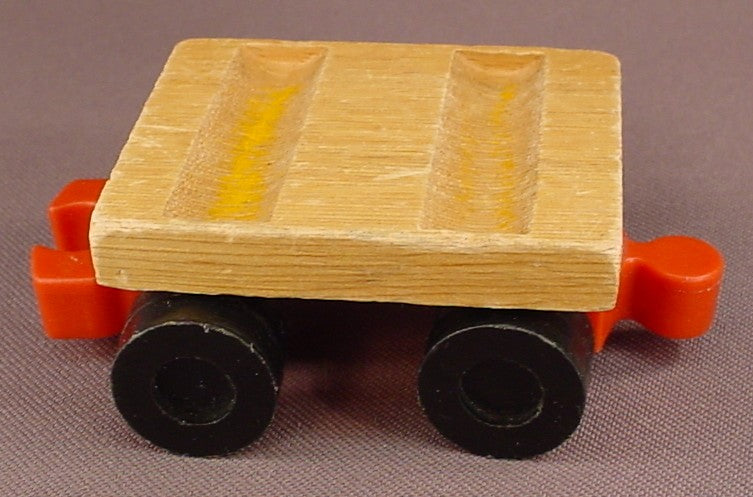 Mattel Wooden Putt Putt Train Flat Bed Car Toy, 1972 Mattel, Korea, Wood, Putt-Putt