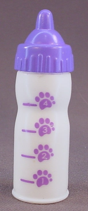 Furreal Friends Purple & White Baby Bottle, Newborn Kitten, 2 5/8 Inches Tall, Fur Real, 2004 Tiger