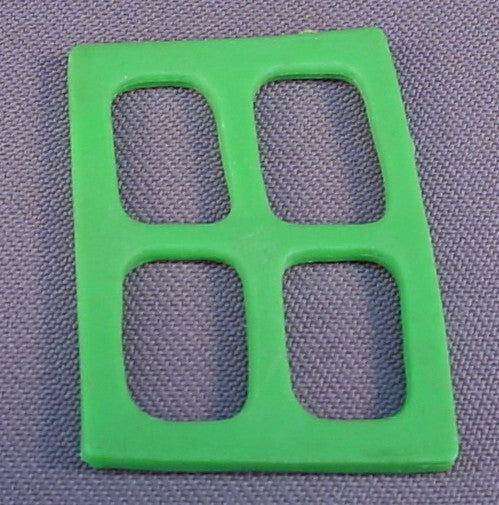 Smurfs Replacement Green Window From A Vintage Smurf House Playset, Flexible, 1 7/8 Inches Tall